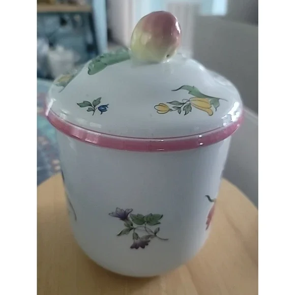 Spode Marlborough Sprays 7 3/8” Floral Medium Canister With Lid, England - Picture 2 of 8